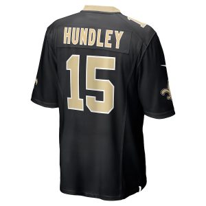 Men’s New Orleans Saints Brett Hundley Nike Black Game Player Jersey