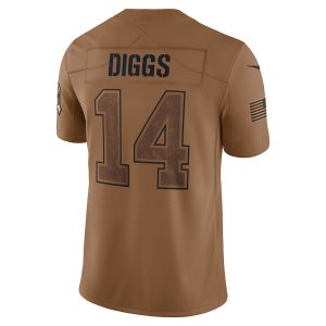 Men’s Buffalo Bills Stefon Diggs Nike Brown 2023 Salute To Service Limited Jersey