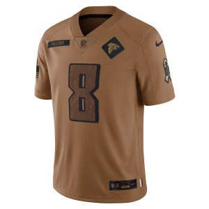 Men’s Atlanta Falcons Kyle Pitts Nike Brown 2023 Salute To Service Limited Jersey