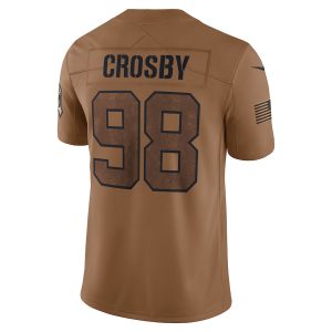 Men’s Las Vegas Raiders Maxx Crosby Nike Brown 2023 Salute To Service Limited Jersey