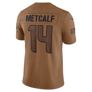 Men’s Seattle Seahawks DK Metcalf Nike Brown 2023 Salute To Service Limited Jersey