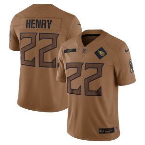 Men’s Tennessee Titans Derrick Henry Nike Brown 2023 Salute To Service Limited Jersey