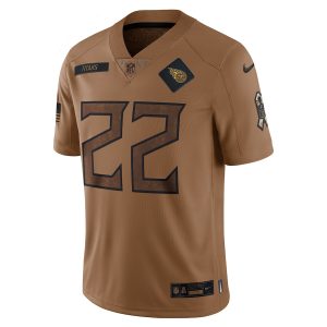 Men’s Tennessee Titans Derrick Henry Nike Brown 2023 Salute To Service Limited Jersey