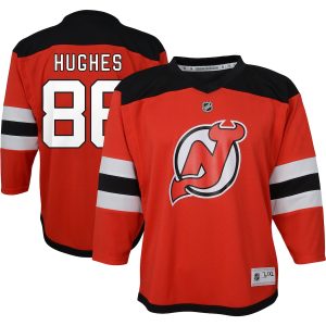 Preschool New Jersey Devils Jack Hughes Red Home Replica Player Jersey