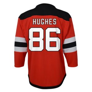 Preschool New Jersey Devils Jack Hughes Red Home Replica Player Jersey