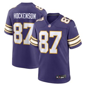 Men’s Minnesota Vikings T.J. Hockenson Nike Purple Classic Player Game Jersey