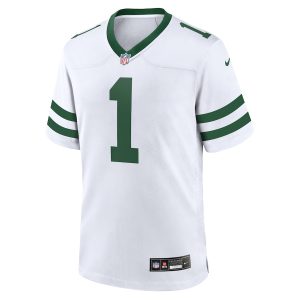 Men’s New York Jets Ahmad Sauce Gardner Nike White Legacy Player Game Jersey