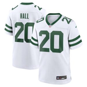 Men’s New York Jets Breece Hall Nike White Legacy Player Game Jersey