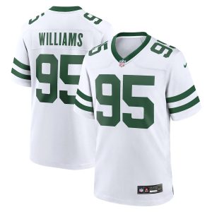 Men’s New York Jets Quinnen Williams Nike White Legacy Player Game Jersey