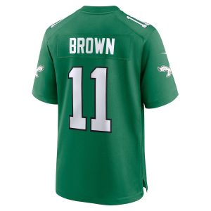 Men’s Philadelphia Eagles A.J. Brown Nike Kelly Green Alternate Game Player Jersey