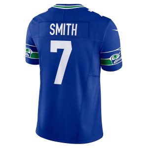 Men’s Seattle Seahawks Geno Smith Nike Royal Alternate Vapor F.U.S.E. Limited Jersey