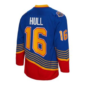 Men’s St. Louis Blues Brett Hull Mitchell & Ness Blue 1995/96 Blue Line Player Jersey