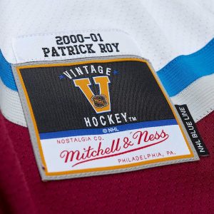 Men’s Colorado Avalanche Patrick Roy Mitchell & Ness White 2000/01 Blue Line Player Jersey