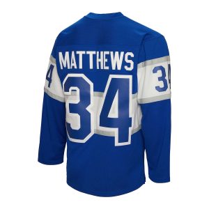 Men’s Toronto Maple Leafs Auston Matthews Mitchell & Ness Blue 2017 Winter Classic Blue Line Player Jersey