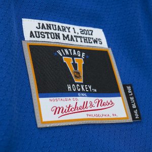 Men’s Toronto Maple Leafs Auston Matthews Mitchell & Ness Blue 2017 Winter Classic Blue Line Player Jersey