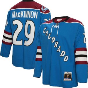 Men’s Colorado Avalanche Nathan MacKinnon Mitchell & Ness Blue 2013/14 Blue Line Player Jersey