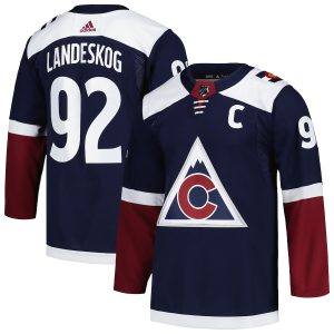 Men’s Colorado Avalanche Gabriel Landeskog adidas Navy Alternate Primegreen Authentic Player Jersey