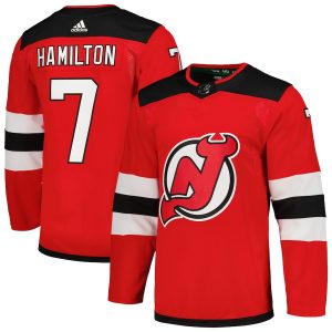 Men’s New Jersey Devils Dougie Hamilton adidas Red Home Primegreen Authentic Player Jersey