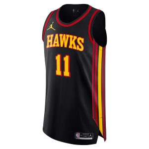 Men’s Atlanta Hawks Trae Young Jordan Brand Black Authentic Player Jersey – Statement Edition