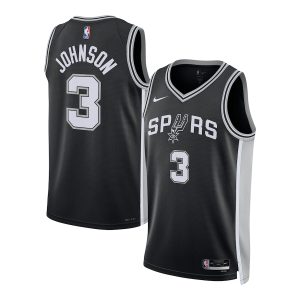 Unisex San Antonio Spurs Keldon Johnson Nike Black Swingman Jersey – Icon Edition