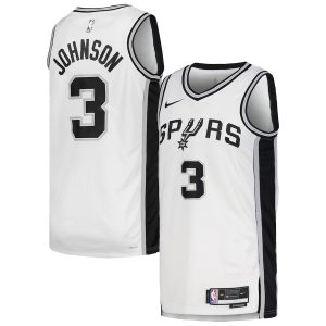 Unisex San Antonio Spurs Keldon Johnson Nike White Swingman Jersey – Association Edition