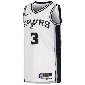 Unisex San Antonio Spurs Keldon Johnson Nike White Swingman Jersey – Association Edition