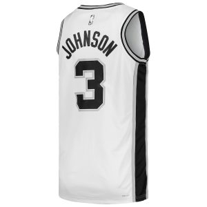 Unisex San Antonio Spurs Keldon Johnson Nike White Swingman Jersey – Association Edition