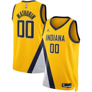 Unisex Indiana Pacers Bennedict Mathurin Jordan Brand Gold Swingman Jersey – Statement Edition