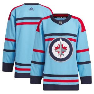 Men’s Winnipeg Jets adidas Light Blue Anniversary Primegreen Authentic Jersey