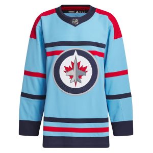 Men’s Winnipeg Jets adidas Light Blue Anniversary Primegreen Authentic Jersey