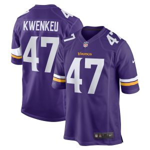 Men’s Minnesota Vikings William Kwenkeu Nike Purple Home Game Player Jersey