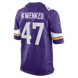 Men’s Minnesota Vikings William Kwenkeu Nike Purple Home Game Player Jersey