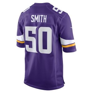 Men’s Minnesota Vikings TJ Smith Nike Purple Home Game Player Jersey