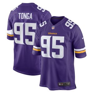 Men’s Minnesota Vikings Khyiris Tonga Nike Purple Home Game Player Jersey