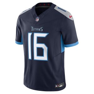 Men’s Tennessee Titans Treylon Burks Nike Navy Vapor F.U.S.E. Limited Jersey