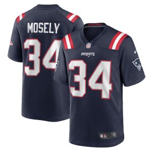 Men’s New England Patriots Quandre Mosely Nike Navy Home Game Player Jersey