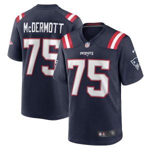 Men’s New England Patriots Conor McDermott Nike Navy Home Game Player Jersey