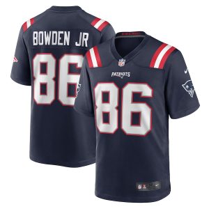 Men’s New England Patriots Lynn Bowden Jr. Nike Navy Home Game Player Jersey
