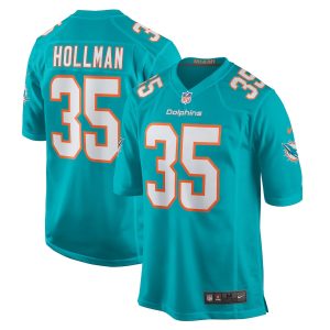 Men’s Miami Dolphins Ka’Dar Hollman Nike Aqua Home Game Player Jersey