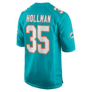 Men’s Miami Dolphins Ka’Dar Hollman Nike Aqua Home Game Player Jersey