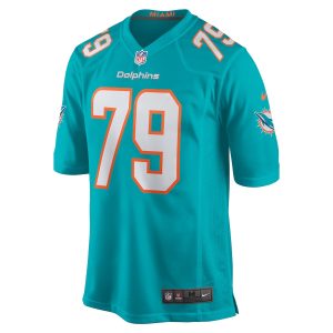 Men’s Miami Dolphins Eric Fisher Nike Aqua Home Game Player Jersey