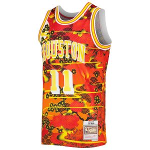 Men’s Houston Rockets Yao Ming Mitchell & Ness Red 2004/05 Hardwood Classics Lunar New Year Swingman Jersey