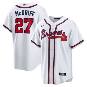 Men’s Atlanta Braves Fred McGriff Nike White 2023 Hall of Fame Inline Replica Jersey