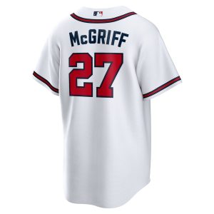 Men’s Atlanta Braves Fred McGriff Nike White 2023 Hall of Fame Inline Replica Jersey