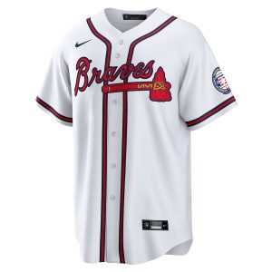 Men’s Atlanta Braves Fred McGriff Nike White 2023 Hall of Fame Patch Inline Replica Jersey