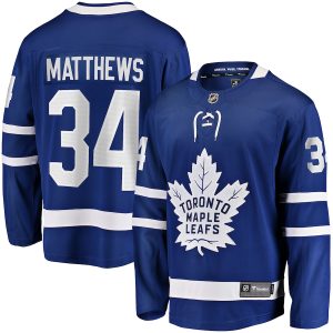 Men’s Toronto Maple Leafs Auston Matthews Fanatics Branded Blue Home Breakaway Jersey