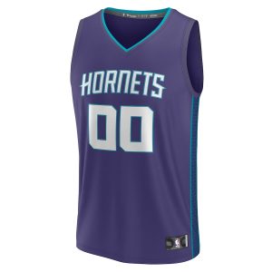 Men’s Charlotte Hornets Fanatics Branded Purple Fast Break Custom Jersey – Statement Edition