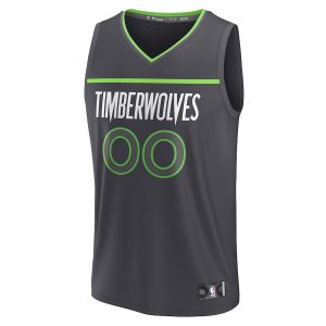 Men’s Minnesota Timberwolves Fanatics Branded Black Custom Fast Break Jersey – Statement Edition