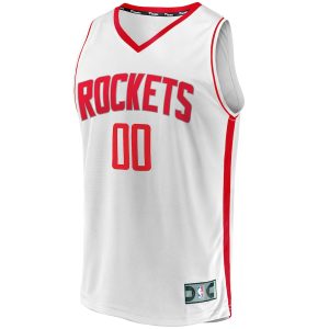 Men’s Houston Rockets Fanatics Branded White Fast Break Custom Replica Jersey – Association Edition