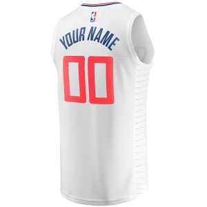 Men’s LA Clippers Fanatics Branded White Fast Break Custom Replica Jersey – Association Edition